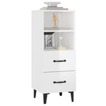 Sideboard High Gloss White 34.5x34x90 cm Engineered Wood 812372