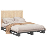 Bed Frame Grey Solid pinewood 140 x 200 cm Bed Frame 3281546