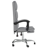 Reclining Office Chair Light Grey Fabric 349798