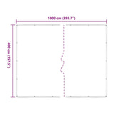 Clear Tarpaulin with Eyelets 4x10 m Polyethylene 4018522