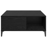 Coffee Table Black Oak 80 x 80 x 36.5 cm Engineered Wood 881185