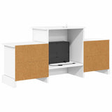 Electric Fireplace White 110 x 30 x 50 cm Engineered wood 8021159