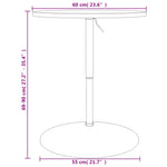 ZNTS Bar Table White 60x60x90 cm Engineered Wood and Chromed Steel 4007194