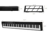 GPP-106 88 Key Folding Piano Semi-Weighted Standard Keyboards Digital Piano with MIDI Bluetooth, 41603756