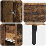 Highboard Old Wood 34.5 x 34 x 180 cm Engineered Wood 3415782