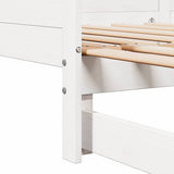 Pull-out Day Bed White 203.5 x 184 x 56.5 cm Solid Pine Wood 834679