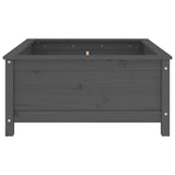 Garden Planter Grey 82.5x82.5x39 cm Solid Wood Pine 825298
