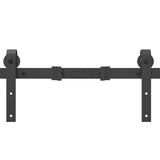 Sliding Door Hardware Kit 427 cm Steel Black 3295776