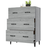 Sideboard Grey Sonoma 69.5x34x90 cm Engineered Wood 817349
