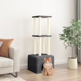 Cat Tree with Sisal Scratching Posts Dark Grey 133.5 cm 172084