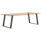 Dining Table Legs U-Shaped 2 pcs Natural Steel 90x cm Steel 4012803