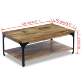Coffee Table Mango Wood 100x60x38 cm 243341