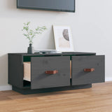 TV Cabinet Grey 80x34x35 cm Solid Wood Pine 818242