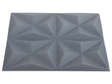 Wall Panels 24 pcs Origami Grey 50 x 50 cm XPS Foam 42046034