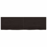 Table Top Dark Brown 140x40x cm Treated Solid Wood Oak 3156440