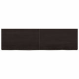 Table Top Dark Brown 140x40x cm Treated Solid Wood Oak 3156440