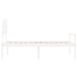 Senior Bed without Mattress White 90x200 cm Solid Wood 3195532
