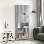 Highboard Grey Sonoma 69.5x34x180 cm Engineered Wood 3196089