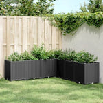 ZNTS Garden Planter Black 160x160x53 cm PP 367868