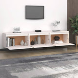 TV Cabinets 3 pcs White Solid Wood Pine 3100130