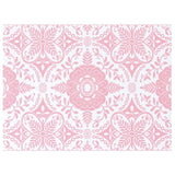 Outdoor Rug Floral ARAKIL Pink and White 400 x 300 cm 42003507