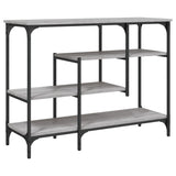 Console Table with Shelves Grey Sonoma 100x35x75 cm 837790