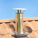 Rain Cover Chimney Silver 35 x 35 x 20 cm Stainless Steel 42008458