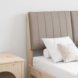 Upholstered Headboard Taupe 120 cm Solid Pine Wood 879407