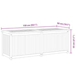 Garden Box 150x50x55 cm Solid Wood Teak 318733