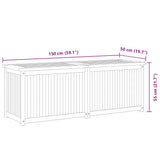 318733 Garden Box 150x50x55 cm Solid Wood Teak
