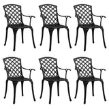 Garden Chair Black Cast aluminium Medium Durable Garden Chair 3216320