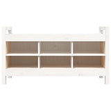 Hall Bench White 110x40x60 cm Solid Wood Pine 821790