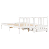 Bed Frame without Mattress White 140x200 cm Solid Wood Pine 3301637
