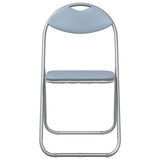 Folding Chair 2 pcs Grey 48 x 43.5 x 81 cm Faux Leather 42029058