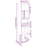 ZNTS Book Cabinet High Gloss White 36x30x171 cm Engineered Wood 802873