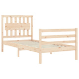 Bed Frame without Mattress 90x200 cm Solid Wood 3194296