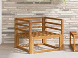 Outdoor Sofa Solid Acacia Wood Natural 3436216