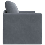 Sofa Bed Dark Grey 124 x 204 x 61 cm Velvet 4106703