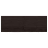 Wall Shelf Dark Brown 140x50x cm Treated Solid Wood Oak 363825