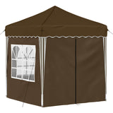 Pop-up Party Tent 195 x 195 x 245 cm Taupe Oxford Fabric 42019740