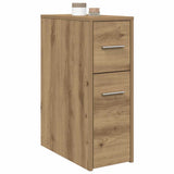 Narrow Bathroom Cupboard with Wheels Artisian Oak Engineered Wood 855285
