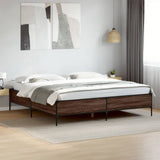 Bed Frame without Mattress Brown Oak 180x200 cm Super King 3279786