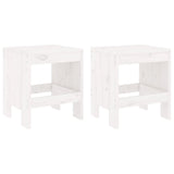 Garden Stools 2 pcs White 40x36x45 cm Solid Wood Pine 825339