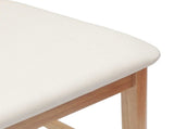 Dining Chairs 2 pcs Natural 48 x 49 x 95 cm Solid Rubber Wood 42020476