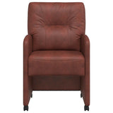 Dining Chairs with Wheels 2 pcs Shiny brown 57 x 67 x 95 cm 42017842