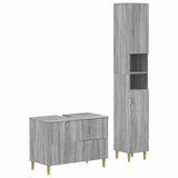 2 Piece Bathroom Cabinet Set ARNHEM Grey Sonoma Engineered Wood 3417528