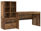 Desk with Drawer 2 pcs Old Wood 3337375