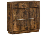 Shoe Cabinet HOORN 78 x 24 x 100 cm Engineered Wood Smoked Oak 897320