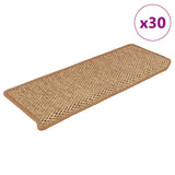 ZNTS Stair Mats Self-adhesive Sisal-Look 30 pcs 65x21x4 cm Orange 3365889