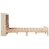 Bookcase Bed without Mattress 135x190 cm Double Solid Wood Pine 3308897